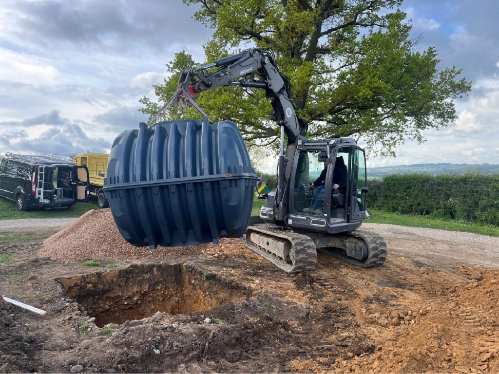 installation d'un récupérateur d'eau enterré