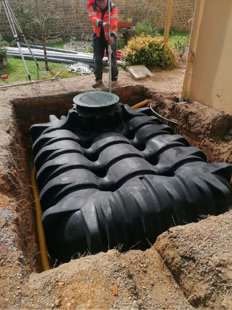 installation d'une platine graf pour récupérer l'eau de pluie